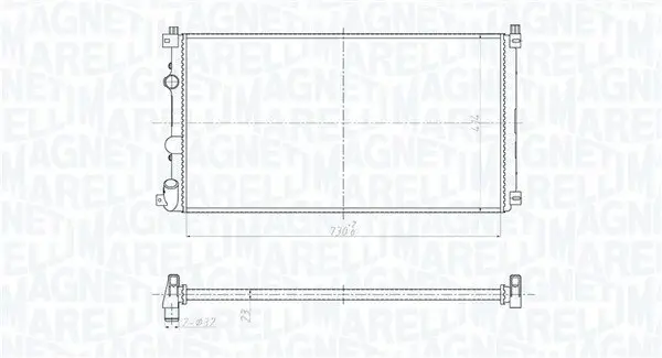 Kühler, Motorkühlung MAGNETI MARELLI 350213209500