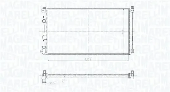 Kühler, Motorkühlung MAGNETI MARELLI 350213209500 Bild Kühler, Motorkühlung MAGNETI MARELLI 350213209500