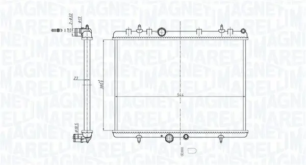 Kühler, Motorkühlung MAGNETI MARELLI 350213209600