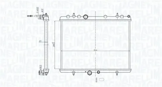 Kühler, Motorkühlung MAGNETI MARELLI 350213209600 Bild Kühler, Motorkühlung MAGNETI MARELLI 350213209600