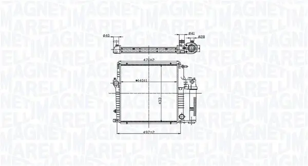 Kühler, Motorkühlung MAGNETI MARELLI 350213211600