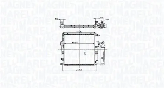 Kühler, Motorkühlung MAGNETI MARELLI 350213211600 Bild Kühler, Motorkühlung MAGNETI MARELLI 350213211600