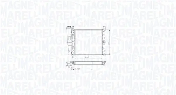 Kühler, Motorkühlung MAGNETI MARELLI 350213212200