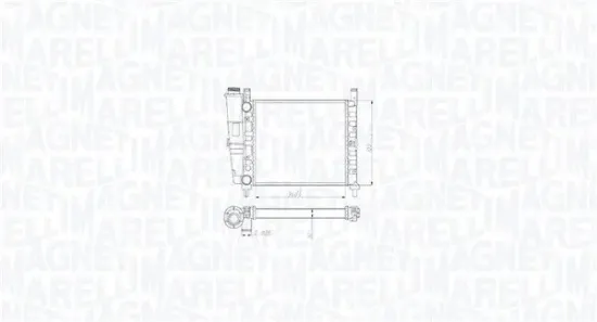 Kühler, Motorkühlung MAGNETI MARELLI 350213212200 Bild Kühler, Motorkühlung MAGNETI MARELLI 350213212200