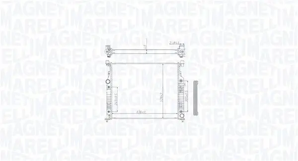 Kühler, Motorkühlung MAGNETI MARELLI 350213212500