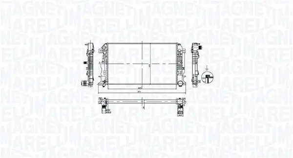 Kühler, Motorkühlung MAGNETI MARELLI 350213212600