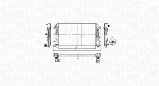 Kühler, Motorkühlung MAGNETI MARELLI 350213212600 Bild Kühler, Motorkühlung MAGNETI MARELLI 350213212600