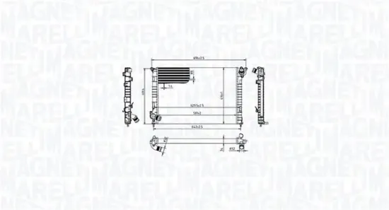 Kühler, Motorkühlung MAGNETI MARELLI 350213212700 Bild Kühler, Motorkühlung MAGNETI MARELLI 350213212700