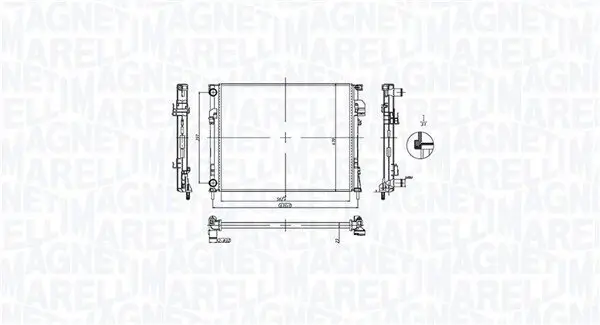 Kühler, Motorkühlung MAGNETI MARELLI 350213212900