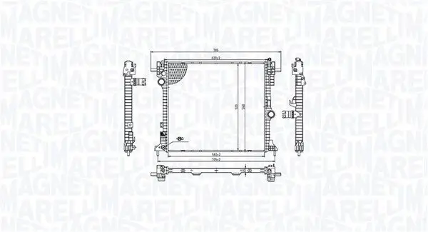 Kühler, Motorkühlung MAGNETI MARELLI 350213214100