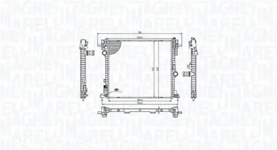 Kühler, Motorkühlung MAGNETI MARELLI 350213214100 Bild Kühler, Motorkühlung MAGNETI MARELLI 350213214100