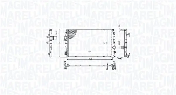 Kühler, Motorkühlung MAGNETI MARELLI 350213214200