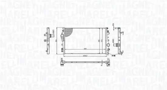 Kühler, Motorkühlung MAGNETI MARELLI 350213214200 Bild Kühler, Motorkühlung MAGNETI MARELLI 350213214200