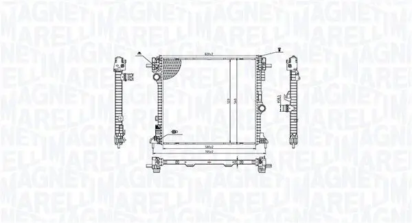 Kühler, Motorkühlung MAGNETI MARELLI 350213214400