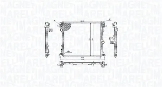 Kühler, Motorkühlung MAGNETI MARELLI 350213214400 Bild Kühler, Motorkühlung MAGNETI MARELLI 350213214400
