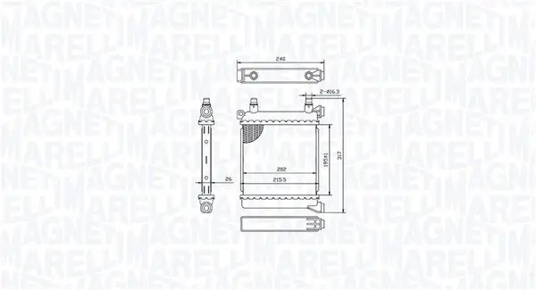 Kühler, Motorkühlung MAGNETI MARELLI 350213214500