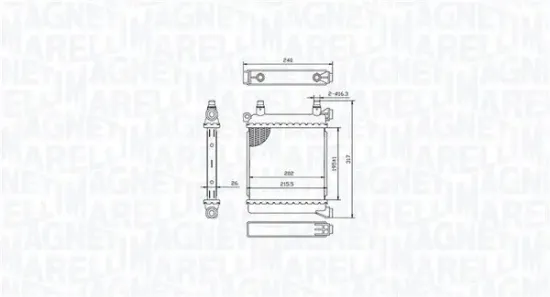 Kühler, Motorkühlung MAGNETI MARELLI 350213214500 Bild Kühler, Motorkühlung MAGNETI MARELLI 350213214500