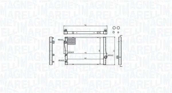 Kühler, Motorkühlung MAGNETI MARELLI 350213214700