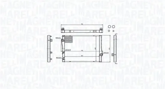 Kühler, Motorkühlung MAGNETI MARELLI 350213214700 Bild Kühler, Motorkühlung MAGNETI MARELLI 350213214700