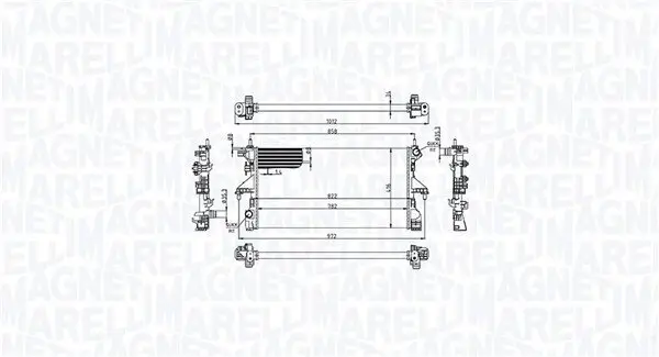 Kühler, Motorkühlung MAGNETI MARELLI 350213215100
