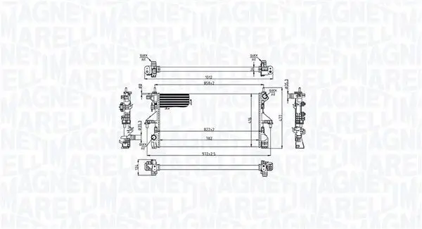 Kühler, Motorkühlung MAGNETI MARELLI 350213215200