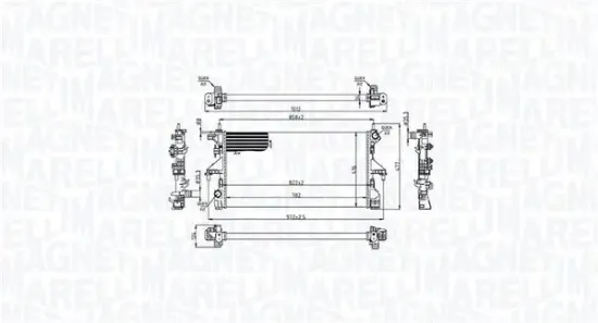 Kühler, Motorkühlung MAGNETI MARELLI 350213215200 Bild Kühler, Motorkühlung MAGNETI MARELLI 350213215200