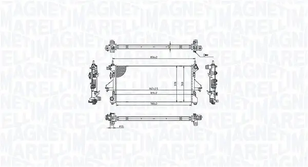 Kühler, Motorkühlung MAGNETI MARELLI 350213215400