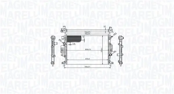 Kühler, Motorkühlung MAGNETI MARELLI 350213215800