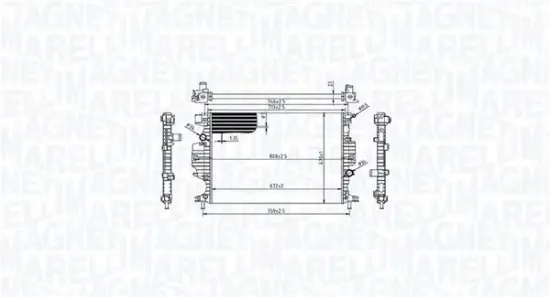 Kühler, Motorkühlung MAGNETI MARELLI 350213215800 Bild Kühler, Motorkühlung MAGNETI MARELLI 350213215800