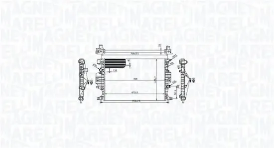 Kühler, Motorkühlung MAGNETI MARELLI 350213215900 Bild Kühler, Motorkühlung MAGNETI MARELLI 350213215900