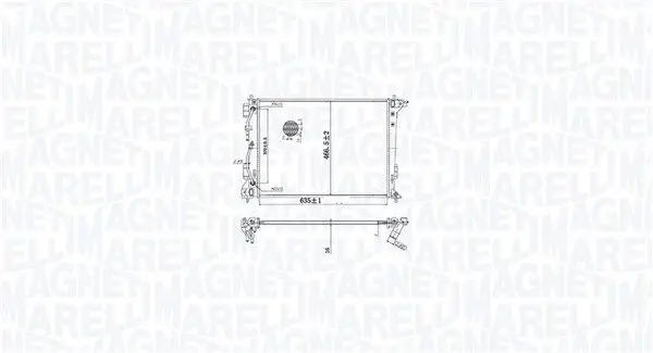 Kühler, Motorkühlung MAGNETI MARELLI 350213216100