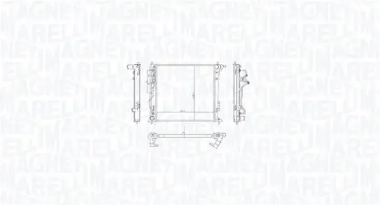 Kühler, Motorkühlung MAGNETI MARELLI 350213216300 Bild Kühler, Motorkühlung MAGNETI MARELLI 350213216300