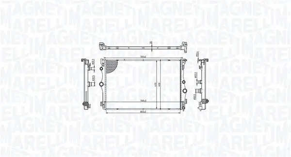 Kühler, Motorkühlung MAGNETI MARELLI 350213216400