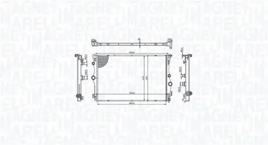 Kühler, Motorkühlung MAGNETI MARELLI 350213216400 Bild Kühler, Motorkühlung MAGNETI MARELLI 350213216400