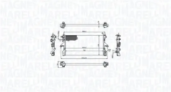 Kühler, Motorkühlung MAGNETI MARELLI 350213216700 Bild Kühler, Motorkühlung MAGNETI MARELLI 350213216700