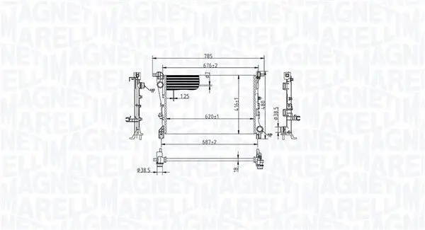 Kühler, Motorkühlung MAGNETI MARELLI 350213217900