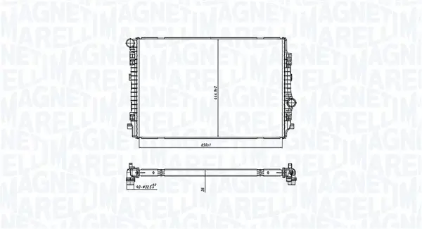 Kühler, Motorkühlung MAGNETI MARELLI 350213220200