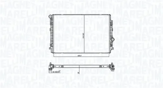 Kühler, Motorkühlung MAGNETI MARELLI 350213220200 Bild Kühler, Motorkühlung MAGNETI MARELLI 350213220200