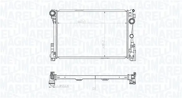 Kühler, Motorkühlung MAGNETI MARELLI 350213220400