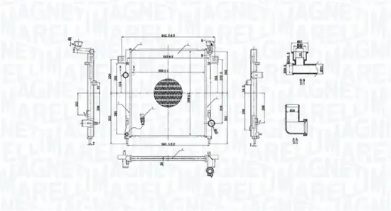 Kühler, Motorkühlung MAGNETI MARELLI 350213221500 Bild Kühler, Motorkühlung MAGNETI MARELLI 350213221500