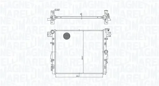 Kühler, Motorkühlung MAGNETI MARELLI 350213221600 Bild Kühler, Motorkühlung MAGNETI MARELLI 350213221600