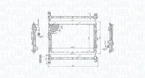 Kühler, Motorkühlung MAGNETI MARELLI 350213221800 Bild Kühler, Motorkühlung MAGNETI MARELLI 350213221800