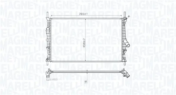 Kühler, Motorkühlung MAGNETI MARELLI 350213222100