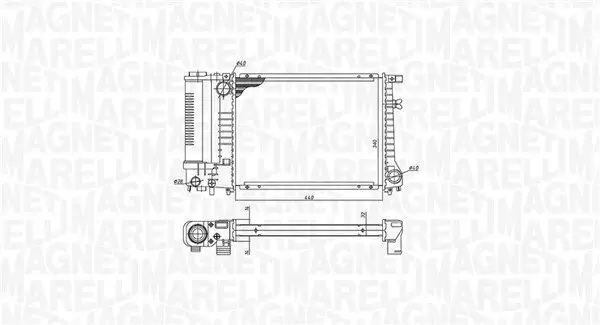 Kühler, Motorkühlung MAGNETI MARELLI 350213240000