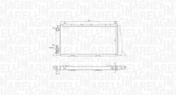 Kühler, Motorkühlung MAGNETI MARELLI 350213406000