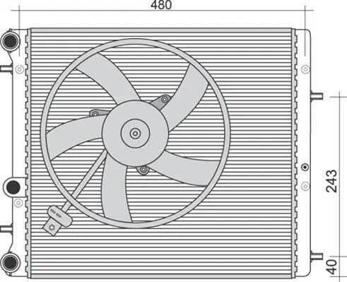 Kühler, Motorkühlung MAGNETI MARELLI 350213851000