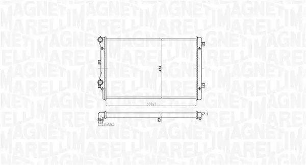 Kühler, Motorkühlung MAGNETI MARELLI 350213852000