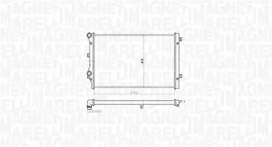 Kühler, Motorkühlung MAGNETI MARELLI 350213852000 Bild Kühler, Motorkühlung MAGNETI MARELLI 350213852000