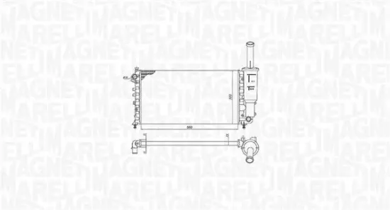 Kühler, Motorkühlung MAGNETI MARELLI 350213902000 Bild Kühler, Motorkühlung MAGNETI MARELLI 350213902000