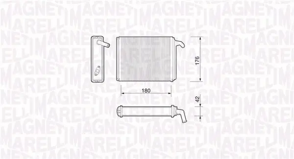 Wärmetauscher, Innenraumheizung MAGNETI MARELLI 350218054000